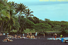 black sand beach